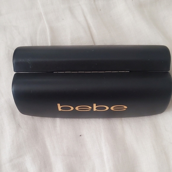 💚5/$25 bebe Black & Gold Signature Logo Sunglasses Eyeglasses Case - Picture 3 of 5